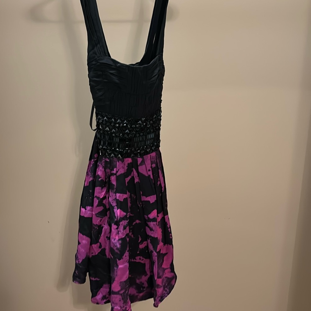 Bebe purple and black dress